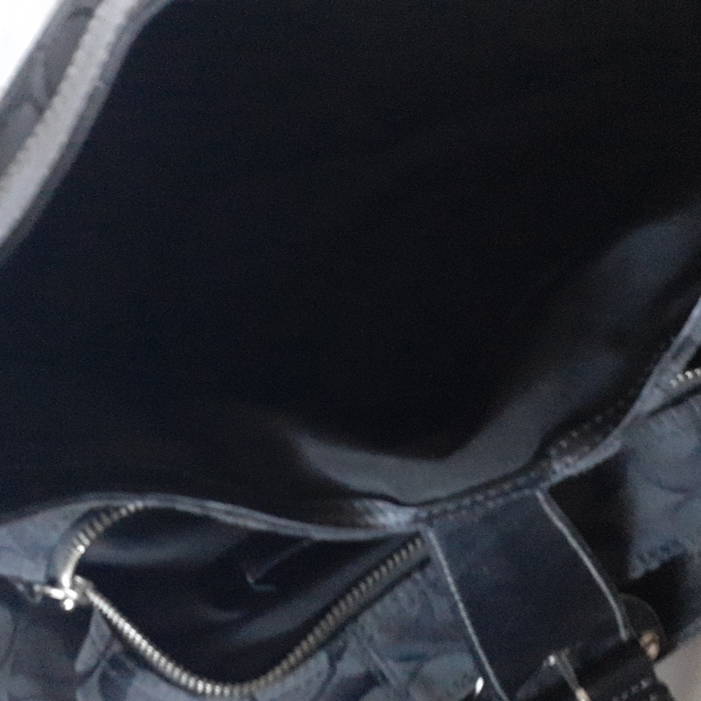 Vintage Coach Signature Monogram Soho Lynn Black Canvas Leather Shoulder Bag - Picture 7 of 7